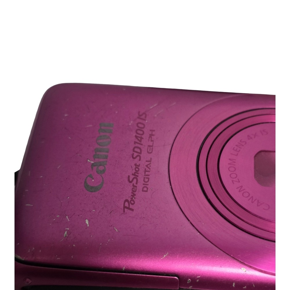 Canon PowerShot SD1400 IS 14.1MP Digital ELPH Camera Pink w/4x Zoom - Picture 14 of 16